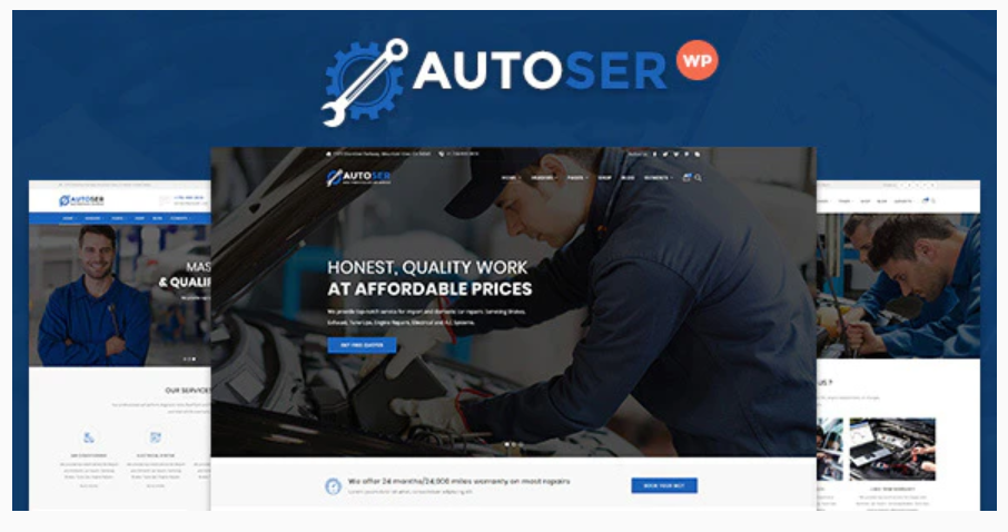 Autoser - Car Repair and Auto Service Website Design Template
