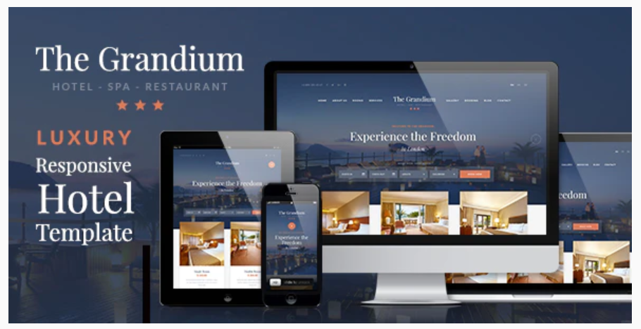 Grandium - Luxury Hotel Website Design Theme