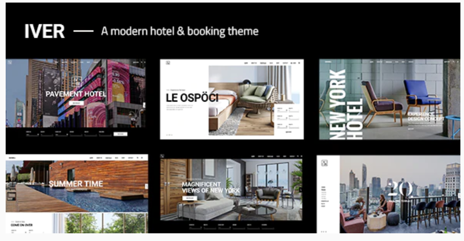 Iver - Modern Hotel Website Design Theme