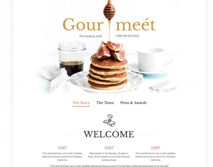 Restaurant - Cafe Website Design Template