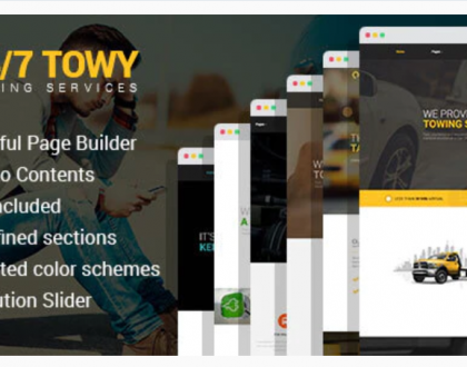 Towy - Emergency Auto Towing and Roadside Assistance Service Website Design Template