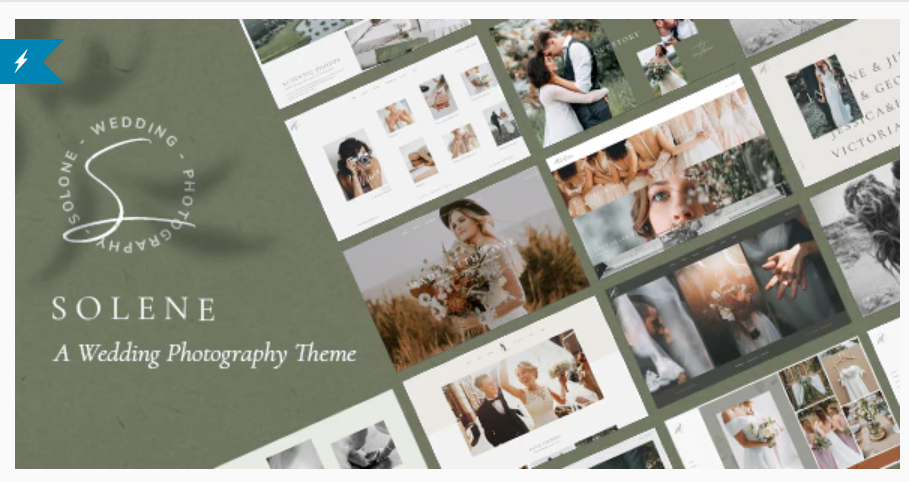 Solene - Wedding Photography Website Design Theme
