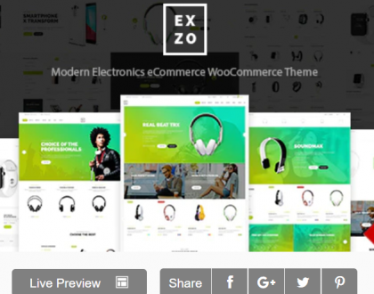 Exzo for Electronics eCommerce Website Design
