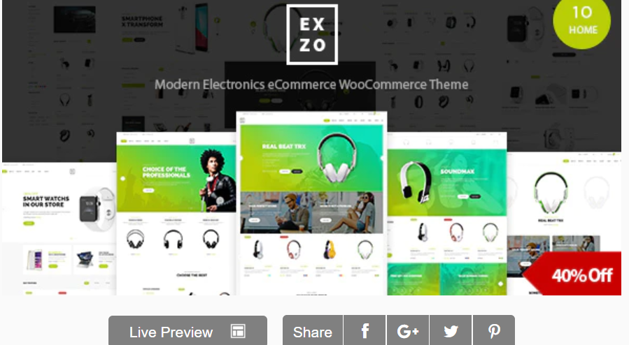 Exzo for Electronics eCommerce Website Design