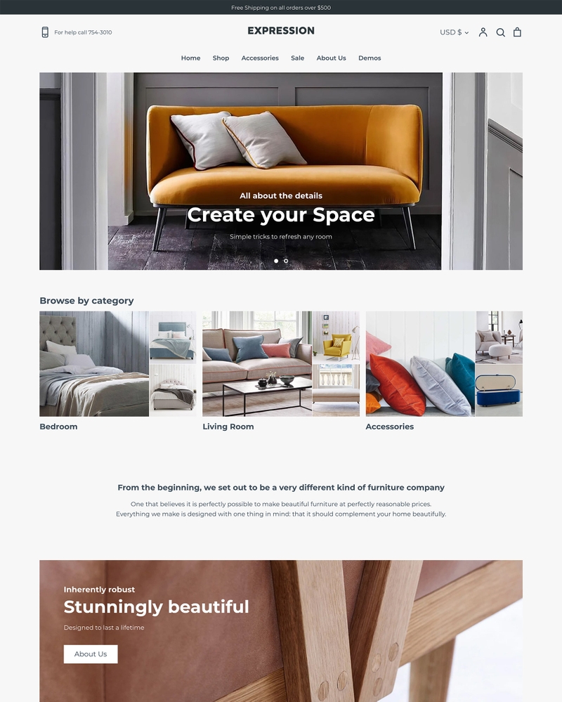 The Expression eCommerce Website Design Template