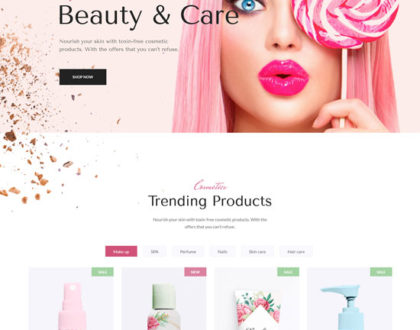 Beshop Beauty eCommerce Beauty Salon Website Design Templat