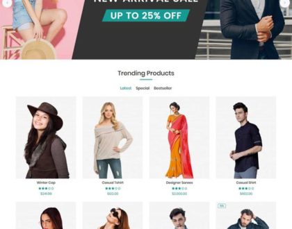 Big Bucket fashion and accessories eCommerce Website Design Template