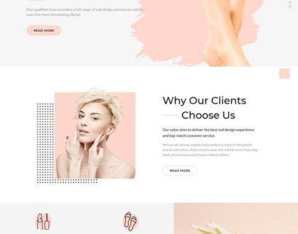 Blameless Nail Salon Website Design Template