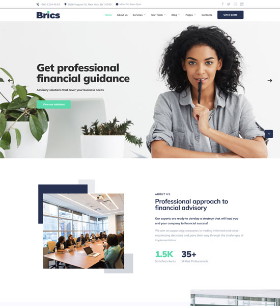 Brics-  Accounting Website Design Template