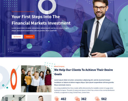 Finon Financial, Business Accounting Website Design Template