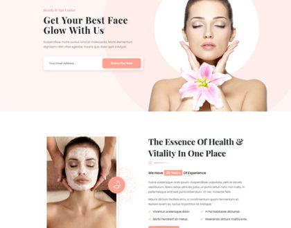 Makeover Spa Beauty Salon Website Design Template