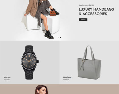 Noriva fashion and accessories eCommerce Website Design Template