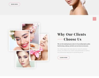 Solari Beauty Salon Website Design Template