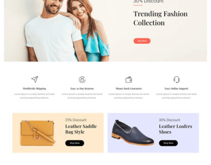 Styleway fashion and accessories eCommerce Website Design Template