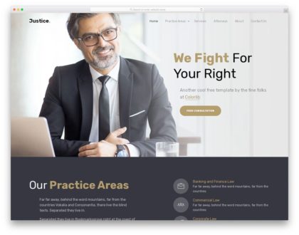 Justice- Lawyer and Law Firm Website Design Theme
