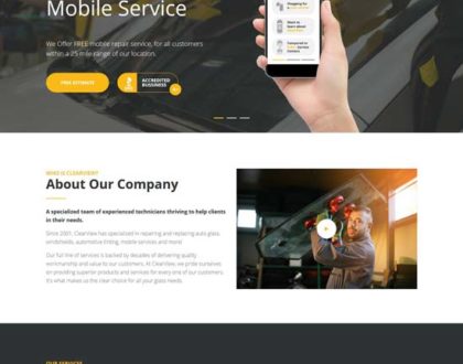 Clearview- Car Repair and Auto Service Website Design Template