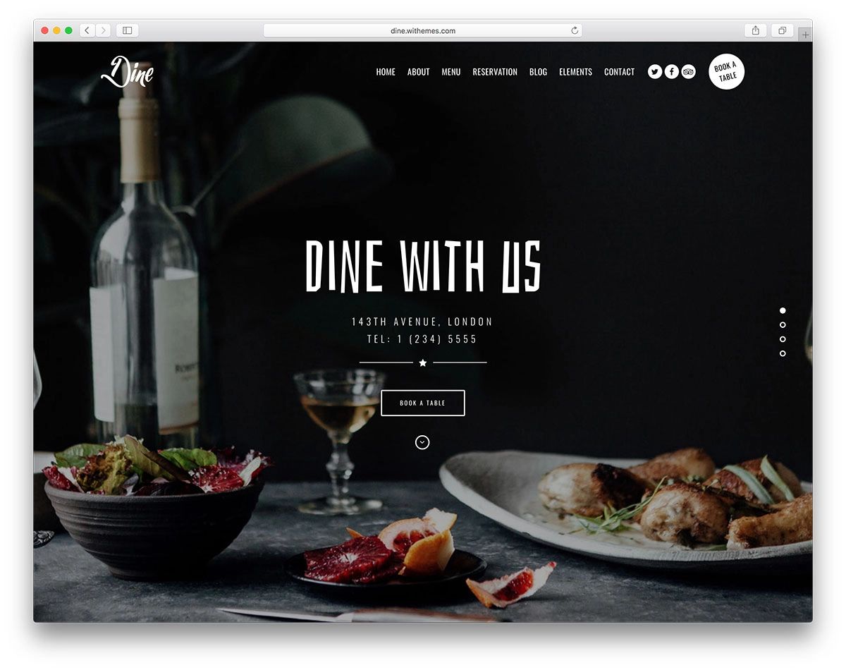 Pearl Restaurant Website Design Template