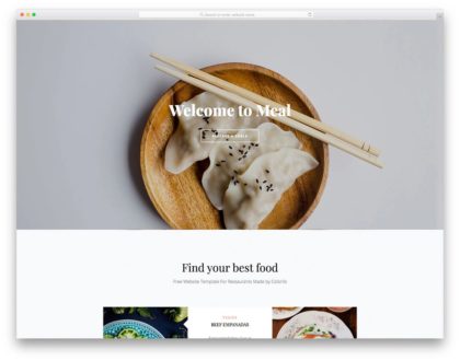 Meal— Restaurant Website Design Template