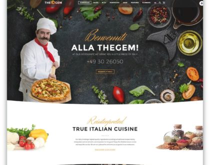 TheGem’s Restaurant Website Design Template
